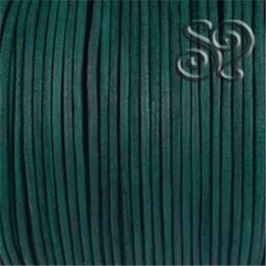 Venta de cordon de cuero verde mate de 3mm para diseñar abalorios