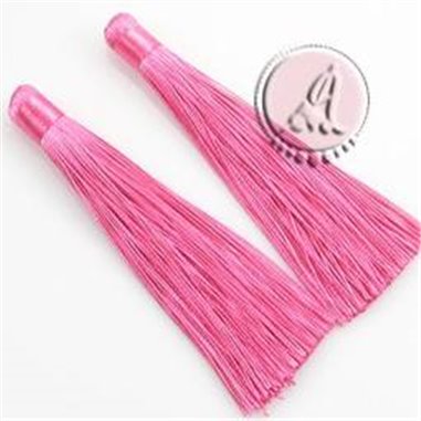 Venta online de borla pompon de hilo en color rosa oscuro de 120mm