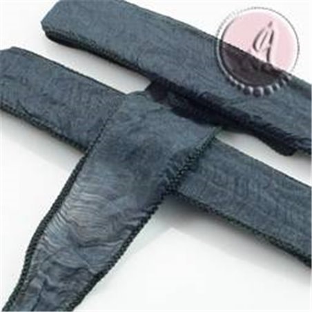 Comprar cintas de seda natural en color gris oscuro a buen precio