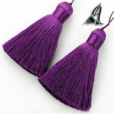 Comprar borlas o pompones de hilo purple de 7cm